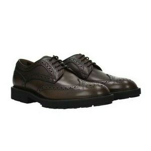 Tod's Brown Leather Men's Lace Up Derby Wingtip Brogue Dress Shoes  Size 11.5